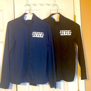 I-D Ideology boys track zip up jackets; size: large. EUC. You get both of them.